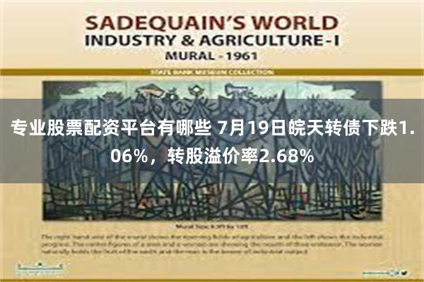 专业股票配资平台有哪些 7月19日皖天转债下跌1.06%，转股溢价率2.68%