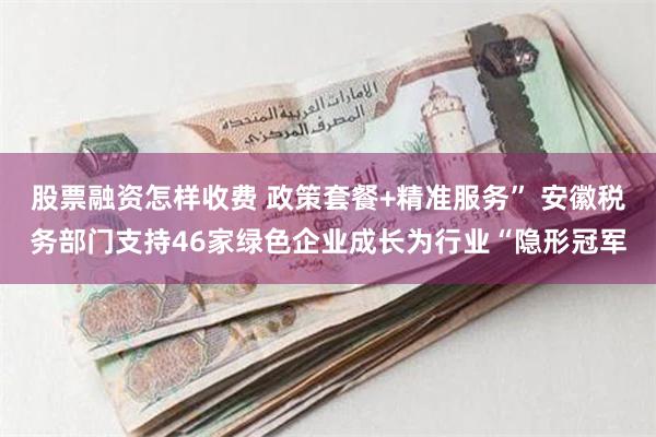 股票融资怎样收费 政策套餐+精准服务” 安徽税务部门支持46家绿色企业成长为行业“隐形冠军